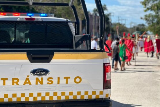 Implementan dispositivos viales para garantizar seguridad en el Viacrucis de Semana Santa en Benito Juárez